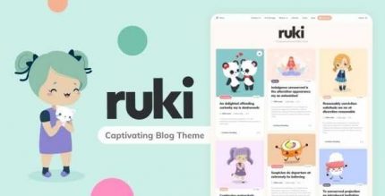 Ruki Theme- A Captivating Personal Blog WP GPL