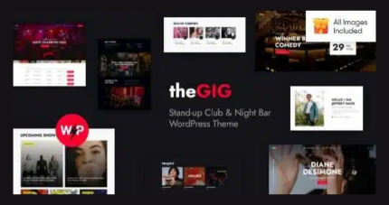 The Gig Stand-up Club & Night Bar WP GPL Theme