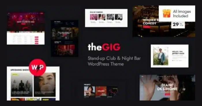The Gig Stand-up Club & Night Bar WP GPL Theme