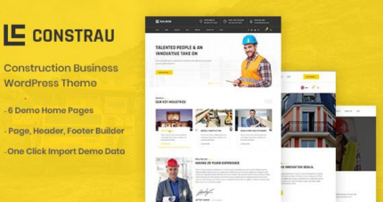 Constrau Construction Business WP GPL Theme