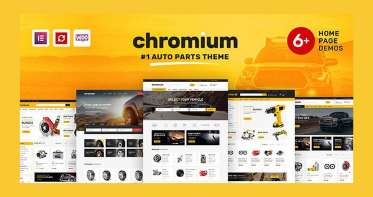 Chromium Auto Parts Shop for GPL WordPress Woo Commerce