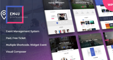 EM4U Events WP GPL Theme for Booking Tickets